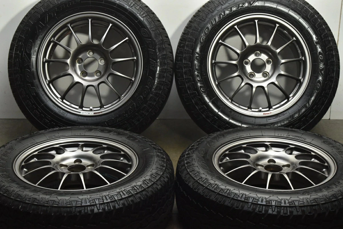 JDM Used ENKEI 4-Book Set 167.0J x 16 +48 PCD 100 215/70R16 100H with No Tires - Image 2