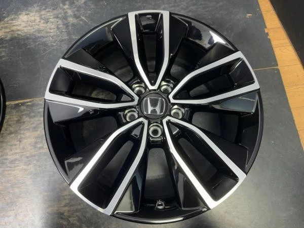 JDM Used set of 4 Honda Vezel genuine 7.5J-18 +55 114.3 5H black polis No Tires - Image 8
