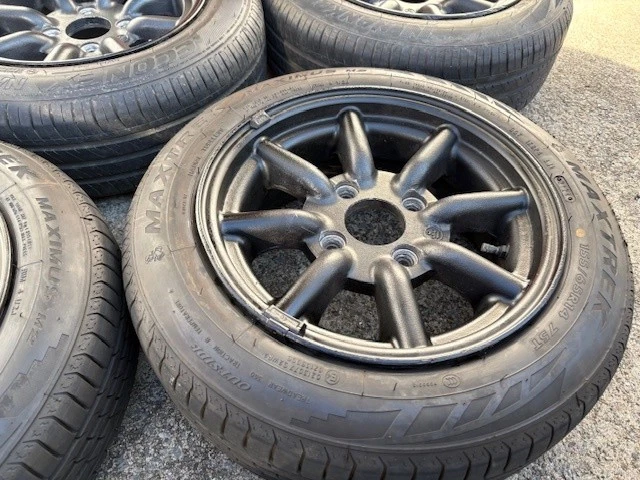 JDM Used RS Watanabe 4-lug 6.5J-14 B 2-piece set 6J-14 2-piece set mat No Tires - Image 3