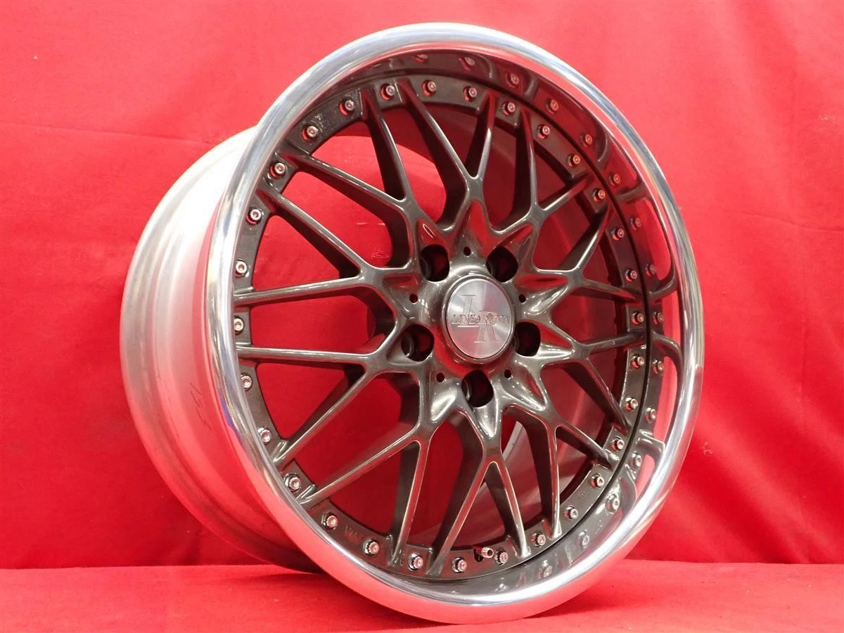 JDM Used WEDS LINEARETTA Linearetta Mesh wheels 4Book 8/9J 17PCD114.3 No Tires - Image 3