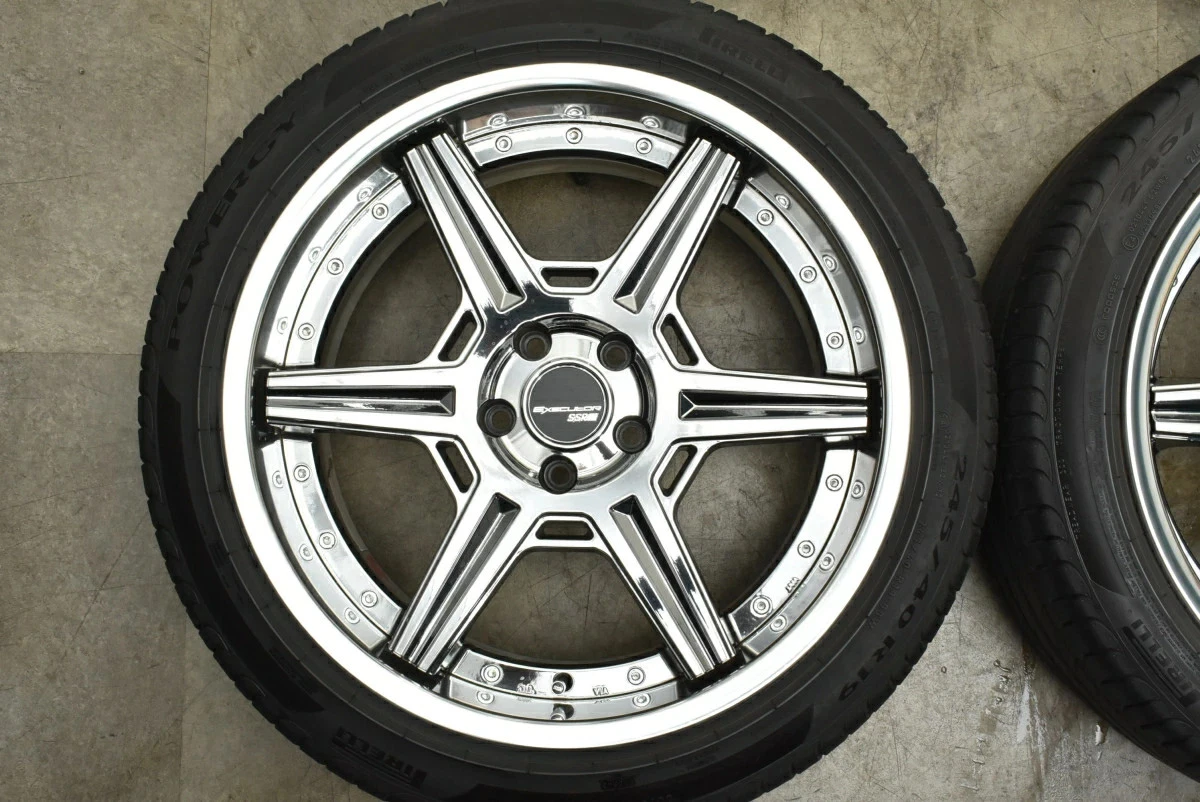 JDM Used SSR Executor RC06R 4-Piece Set 198.5J x 19 +30 PCD 112 245/40 No Tires - Image 4