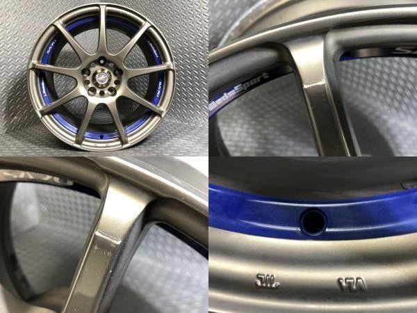 JDM Used Wheel Set: Weds Sport SA-70 8J-17 +32 114.3 5H Wheels New for No Tires - Image 4