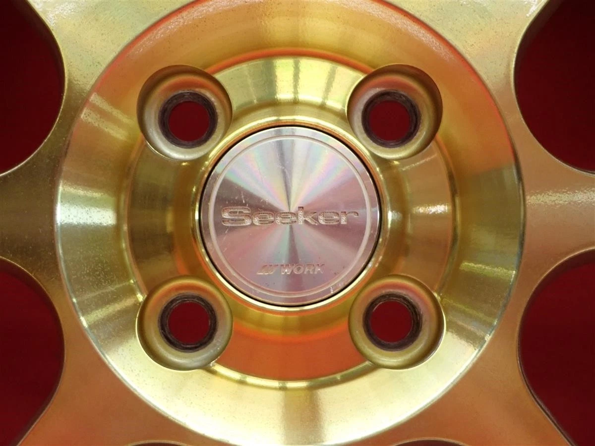 JDM Used WORK Seeker EX wheels 4Book 7J 16PCD100 4x4 +32 offset 60mm h No Tires - Image 8