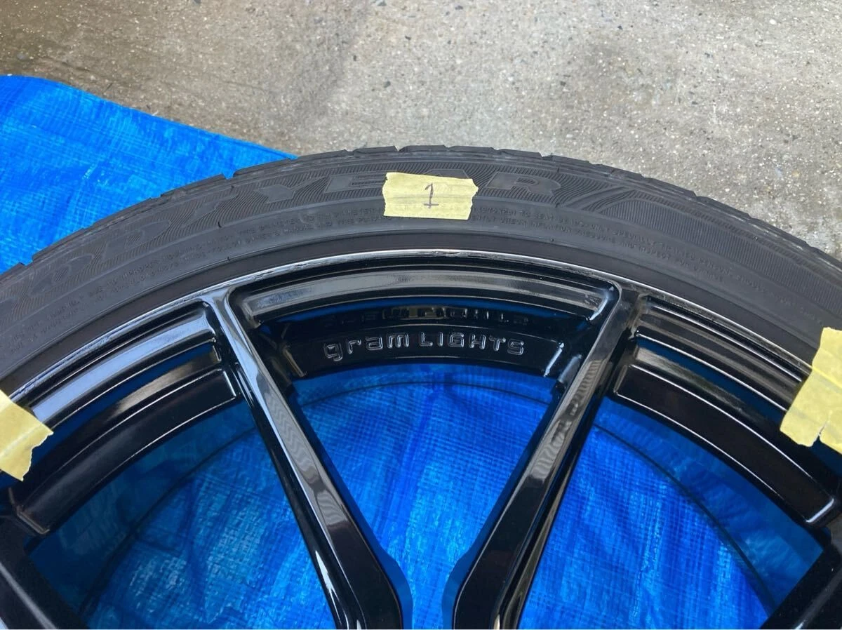 JDM Used RAYS gramlights 57FXX wheels 20PCD114.3 offset 45mm 8.5J 5H f No Tires - Image 6