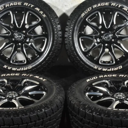 JDM WORK Crag PSV 17-inch wheelsPCD114.3 7J +32GRIPMAX MUD RAGE R/T MA No Tires