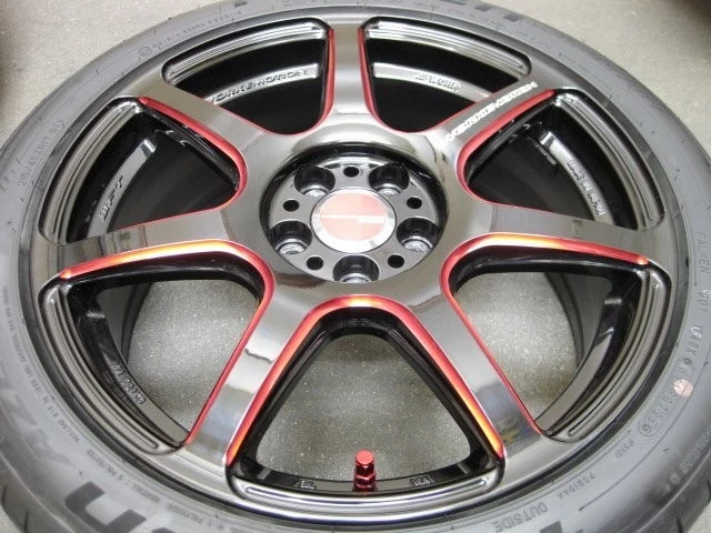 JDM Used Work Emotion T7R 17 & AZENIS FK520L 215/45R17 4-Pack tires fo No Tires - Image 4