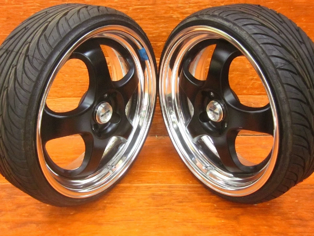 JDM Y4 WORK MEISTER S1R matblack 176.0J +31/6.5J +23 PCD100 4H NANKANG No Tires - Image 2