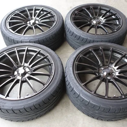 JDM WedsSportWedssportsSA-15R Gun metallic black clear 7.5 JPCD100 OFF No Tires