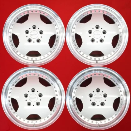 JDM Used out-of-print rare Zaubar Dish 3-piece wheels 4Book 7/8J 17PCD No Tires