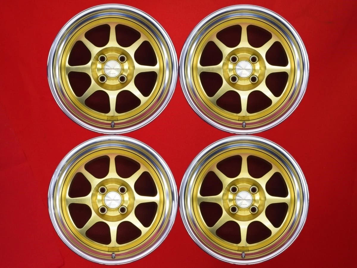 JDM Used WORK Seeker EX wheels 4Book 7J 16PCD100 4x4 +32 offset 60mm h No Tires