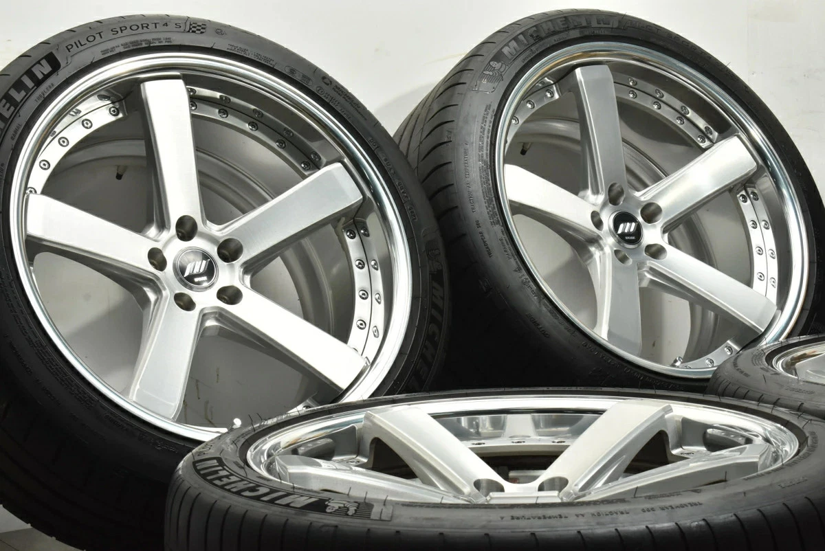 JDM Used WORK 4Book set 209.5J x 20 +25 PCD 112 265/40ZR20 104Y with M No Tires - Image 3