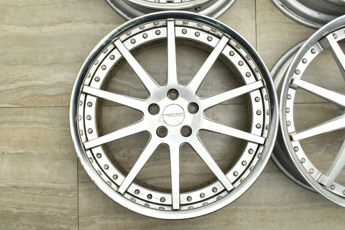 JDM Used HYPER FORGED 4-Book Set 199.0J x 19 +31 PCD 112 Wheels Only No Tires - Image 4
