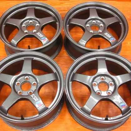JDM Y2 SSR GTF01 Gunmetal 167.0J +48 PCD100 5H φ56mm Used 4-Piece Whee No Tires