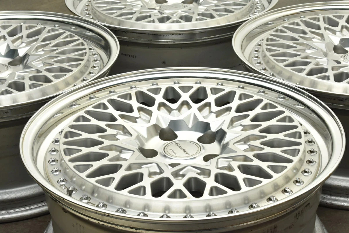 JDM Used WORK 4Book Wheel Set 198.5J x 19 +45 PCD 112 Wheels only No Tires - Image 3