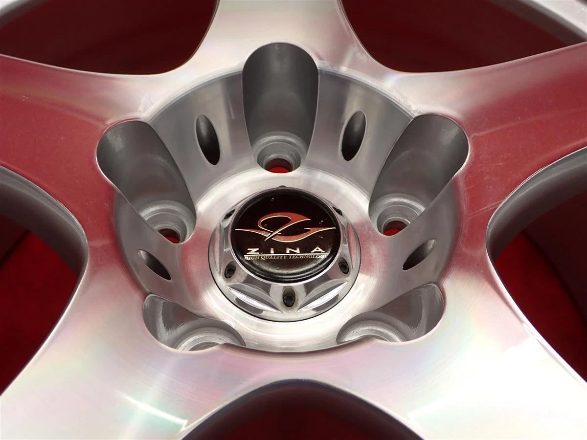 JDM Used ZINA 5-spoke wheels 4-spoke 8J 17x114.3 bolt pattern 5x114.3 No Tires - Image 9