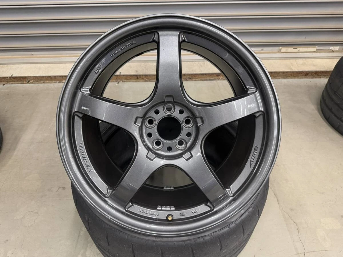 JDM Used AME TRACER GT-V 189.5J +45 PCD100 5-lug 4-wheel set for GR86 No Tires - Image 2