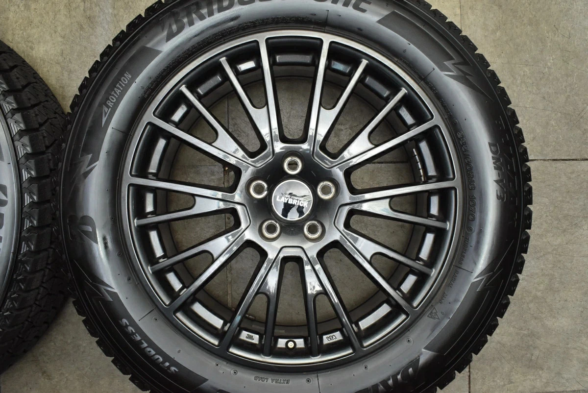 JDM Used LAYBRICK 4-Book Wheel Set 187.5J x 18 +45 PCD 108 235/60R18 1 No Tires - Image 5