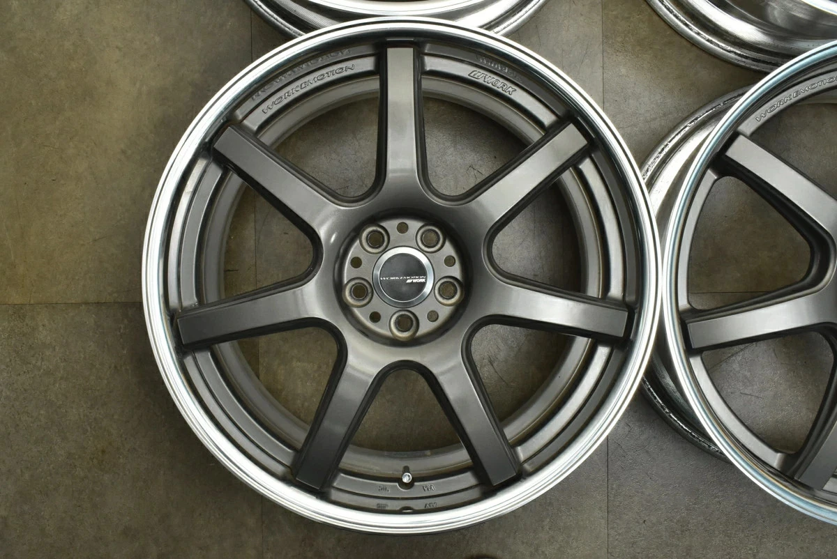 JDM Used WORK 4Book Wheel Set 198.0J x 19 +45 PCD 100 Wheels only No Tires - Image 4