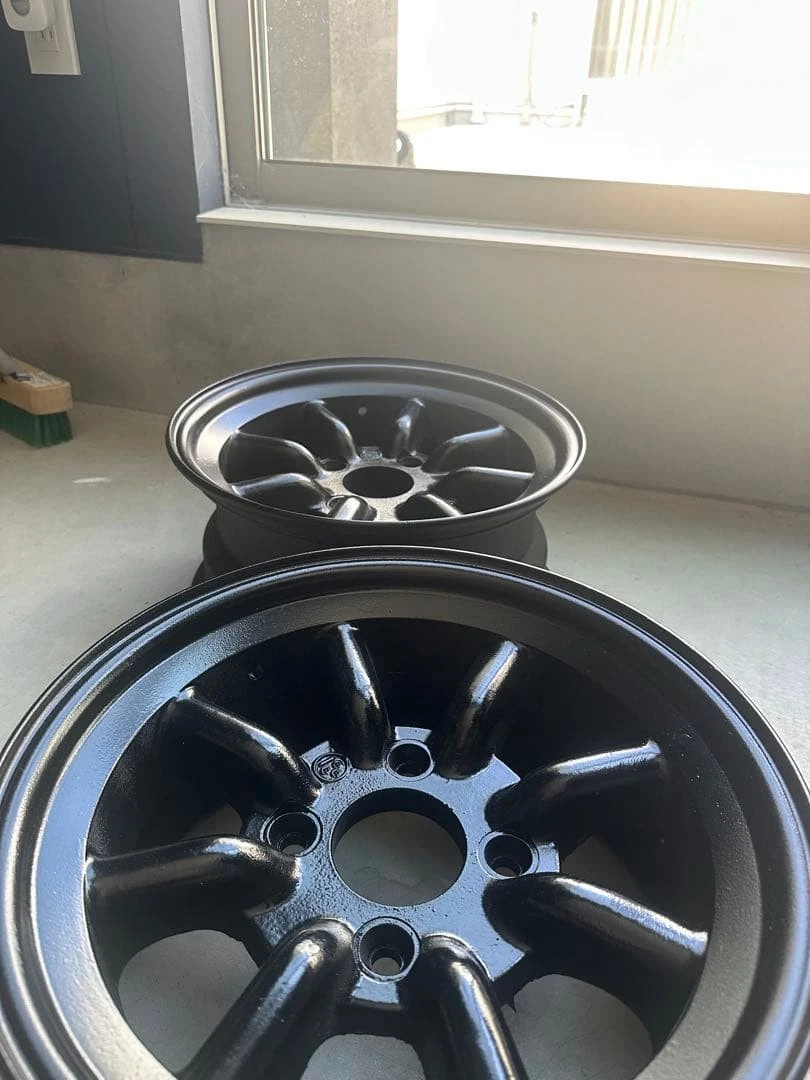 JDM Watanabe 2Wheels 14x6.5 4x114.3 Re-Painted Black AE86 - Image 10