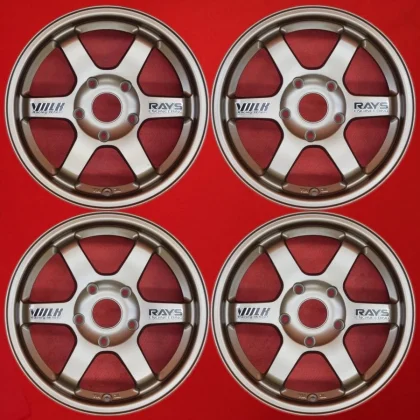 JDM Used Volk Racing TE37 wheels lightweight 5.1kg each 4Book 7J 15PCD No Tires