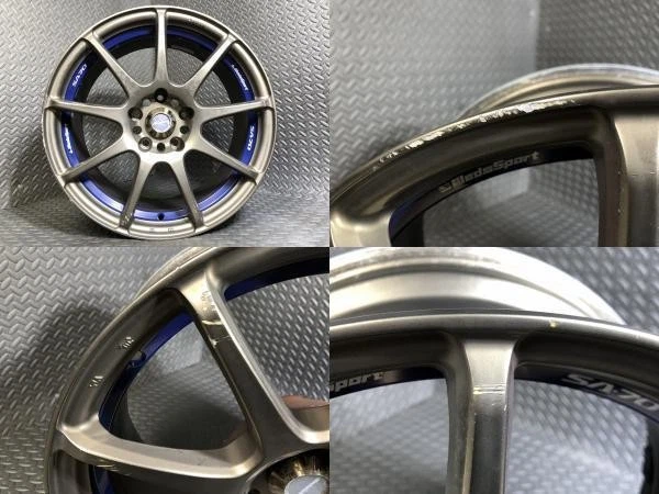 JDM Used Wheel Set: Weds Sport SA-70 8J-17 +32 114.3 5H Wheels New for No Tires - Image 3