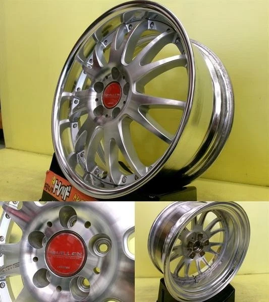 JDM Used Kyoho SHALLEN MX 8.0J 185/114.3 +43 silver polished crown whe No Tires - Image 9
