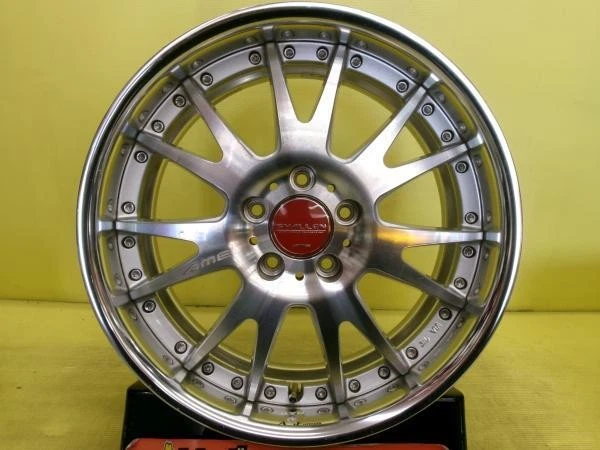 JDM Used Kyoho SHALLEN MX 8.0J 185/114.3 +43 silver polished crown whe No Tires - Image 2