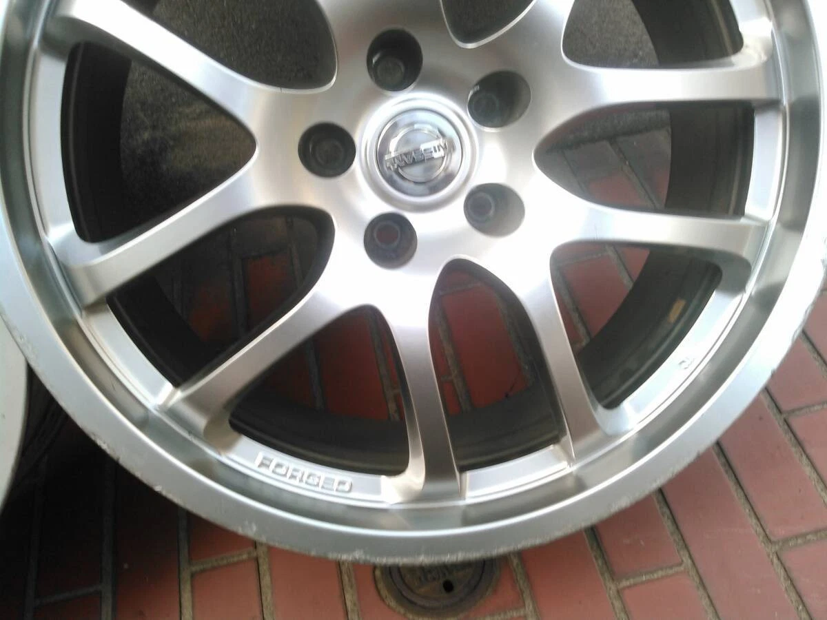 JDM Used Nissan OPRays forged 19-inch 8J wheels for a V35 Skyline. Two No Tires - Image 7