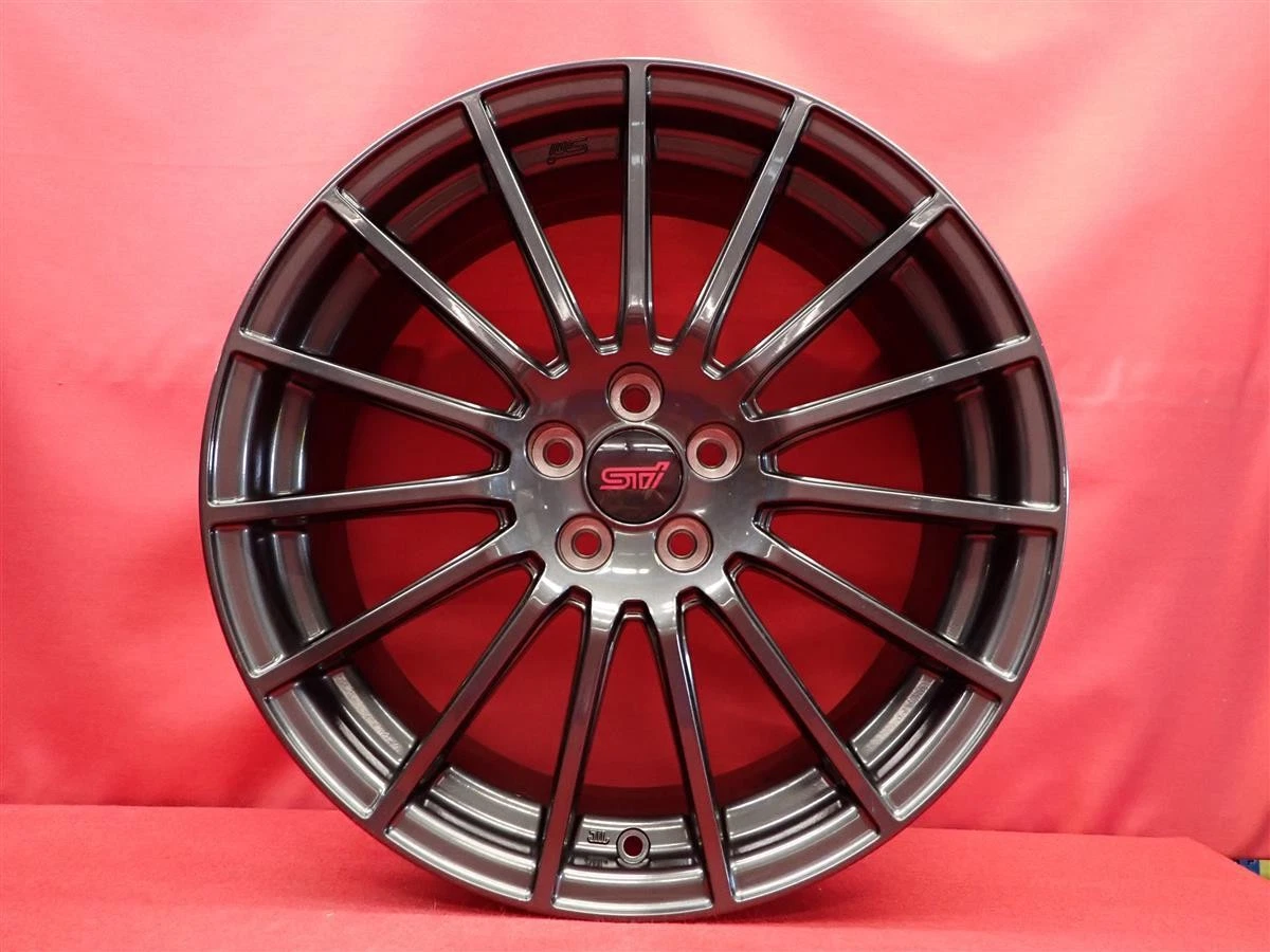 JDM Used SUBARU STi 15-spoke wheels 4Book 7J 18PCD100 5x48 offset 56mm No Tires - Image 4