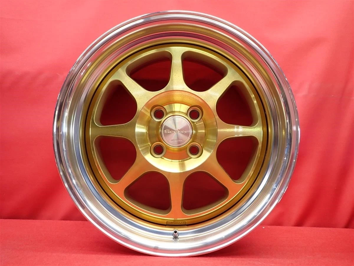 JDM Used WORK Seeker EX wheels 4Book 7J 16PCD100 4x4 +32 offset 60mm h No Tires - Image 6