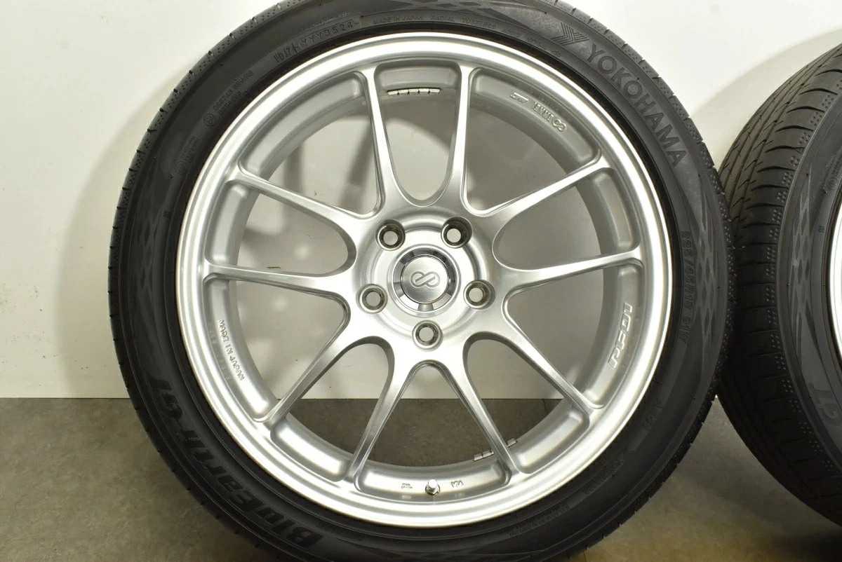 JDM Used ENKEI 4-Book Set 187.5J x 18 +45 PCD 114.3 225/45R18 91W with No Tires - Image 6