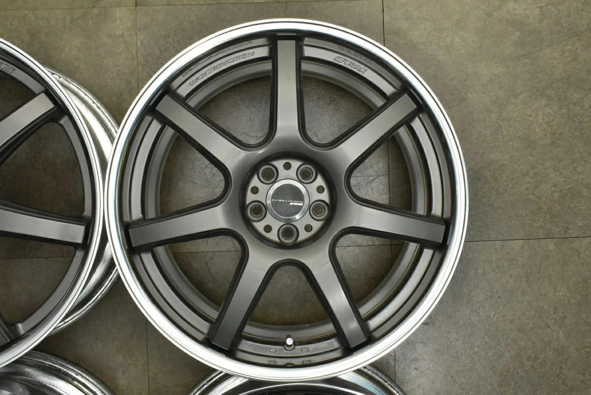 JDM Used WORK 4Book Wheel Set 198.0J x 19 +45 PCD 100 Wheels only No Tires - Image 7