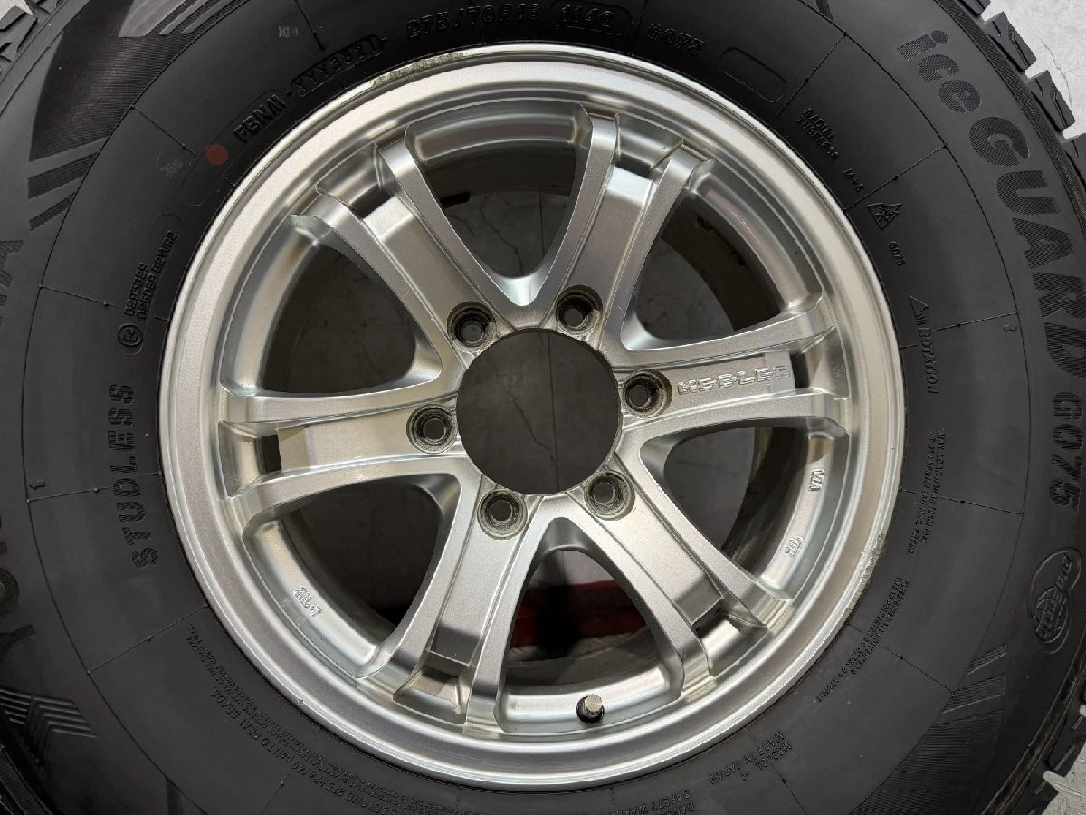 JDM YOKOHAMA G075 275/70R16 Studless Tires Weds KEELER 167J6HPCD139.7+ No Tires - Image 5