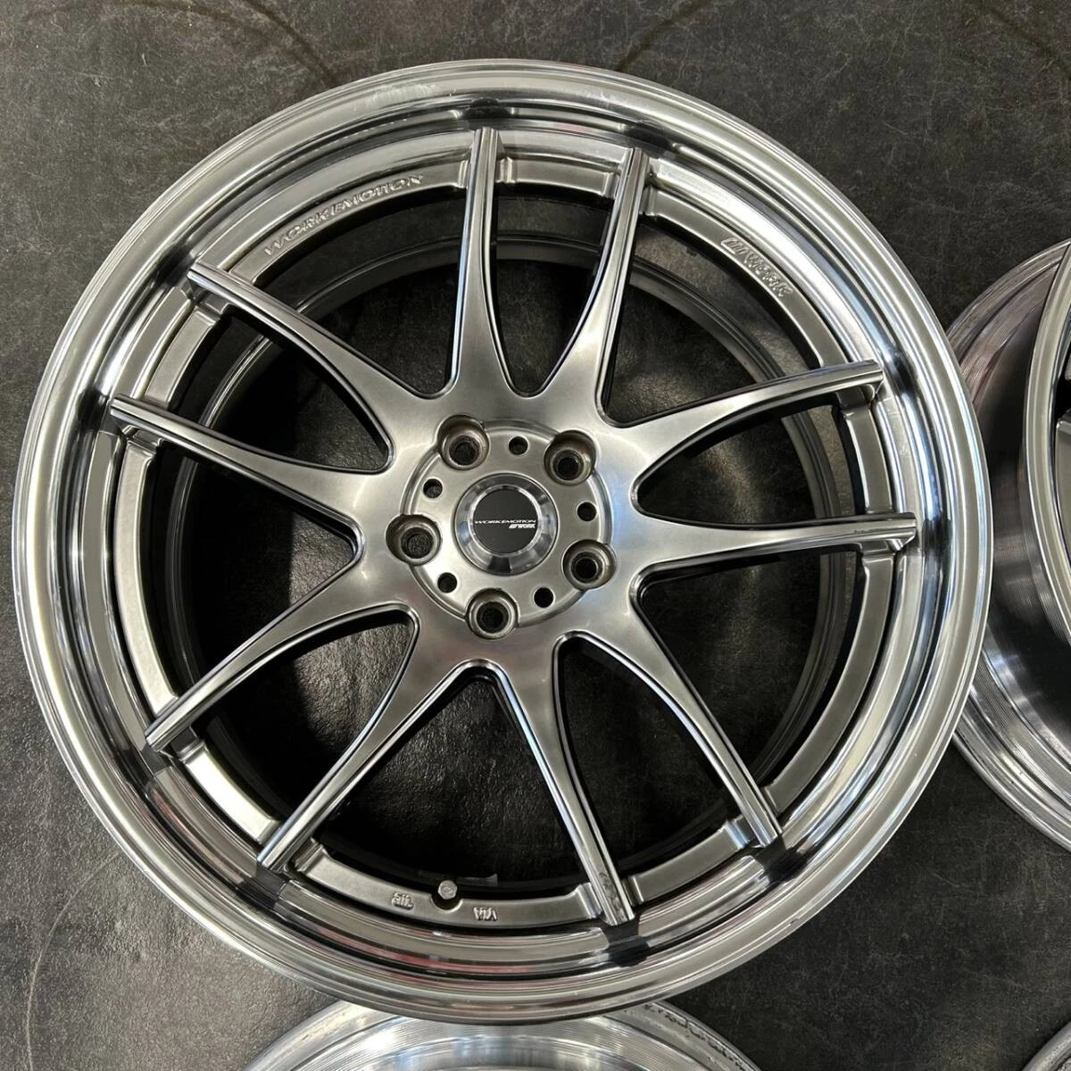 JDM Used WORK Emotion CR UWH21 wheels 2-piece 20-inch 8.5J+32 offset 9 No Tires - Image 2