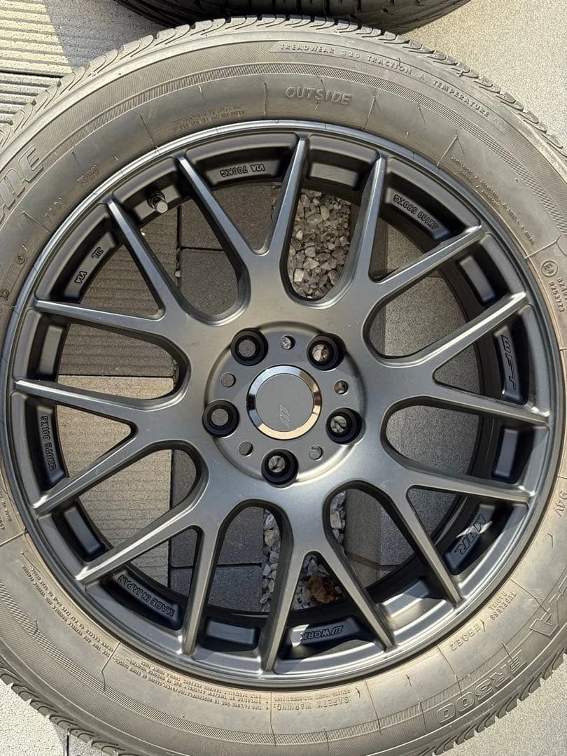 JDM Used Work Emotion EMT-M8R 17-inch wheels 4-piece set No Tires - Image 5