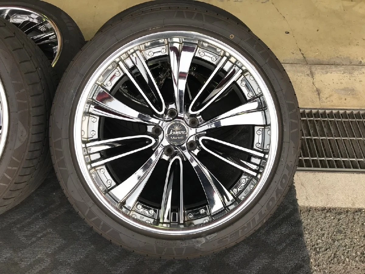 JDM Used Tire and Wheel Set: Weds Kranze Voltaire 8.5J-20 5/114.3 +36 No Tires - Image 3