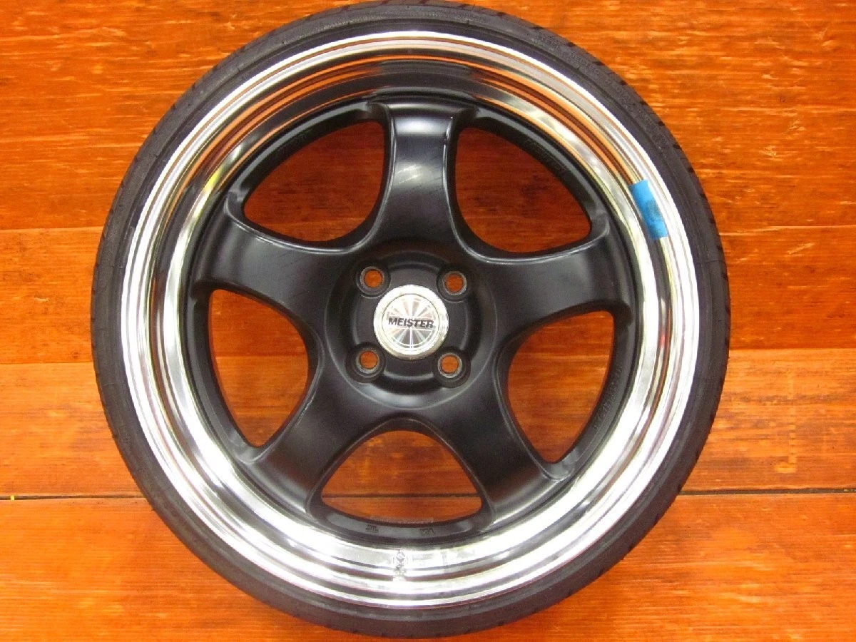 JDM Y4 WORK MEISTER S1R matblack 176.0J +31/6.5J +23 PCD100 4H NANKANG No Tires - Image 3