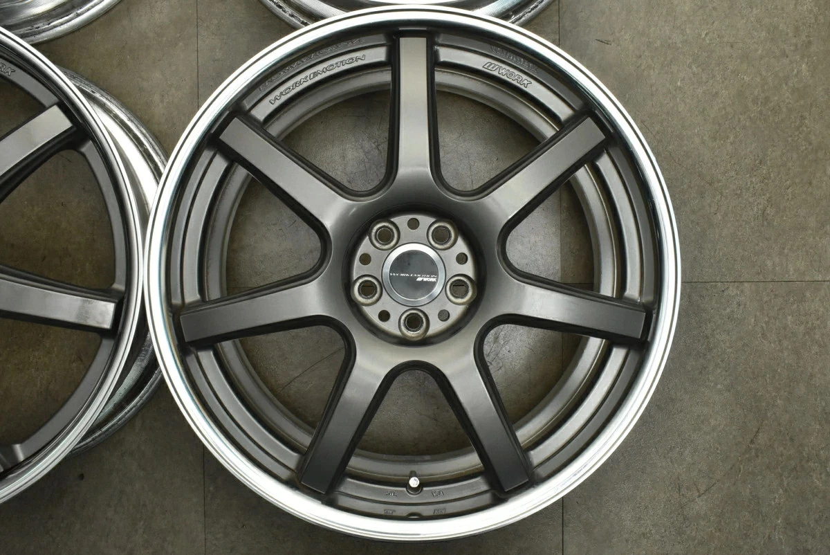 JDM Used WORK 4Book Wheel Set 198.0J x 19 +45 PCD 100 Wheels only No Tires - Image 5