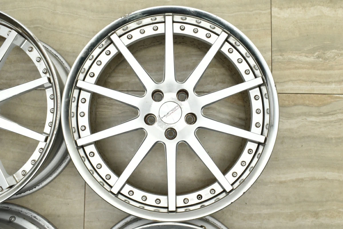 JDM Used HYPER FORGED 4-Book Set 199.0J x 19 +31 PCD 112 Wheels Only No Tires - Image 7