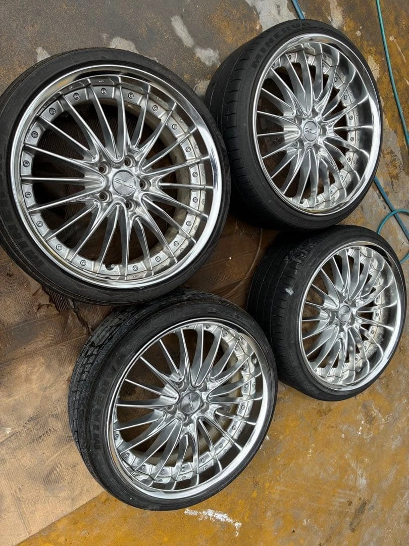 JDM WORK Schbart Regnitz SWF 19-inch wheels with tires. No Tires
