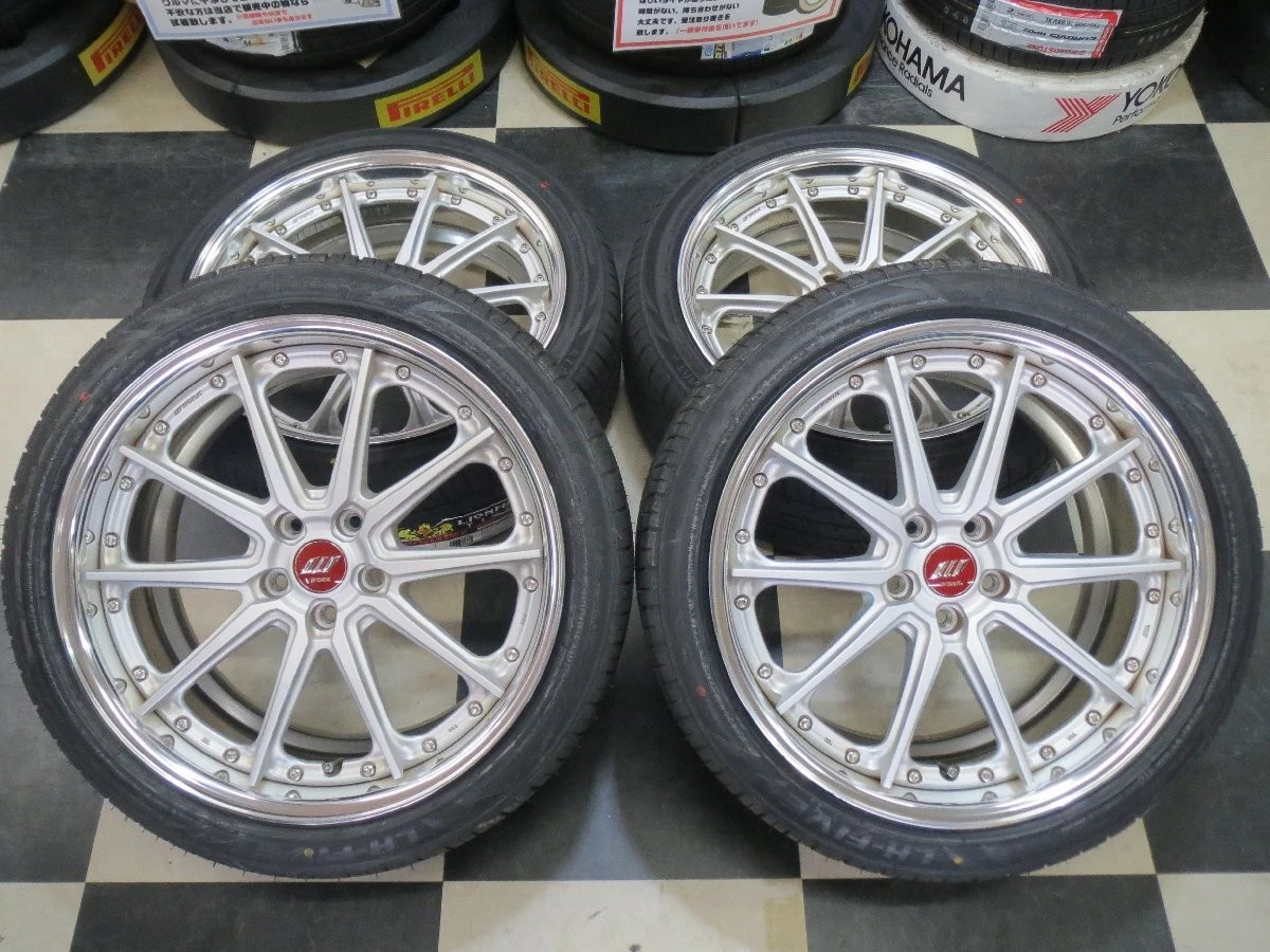 JDM Used WORK GNOSIS AE201 Mustang 208.5J +28 / 10J +50 5H114.3 wheels No Tires