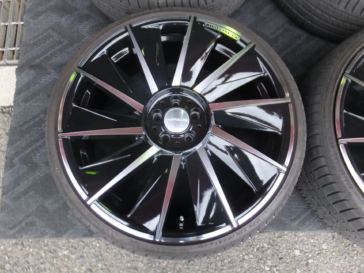 JDM Used Tire and Wheel Set: WALD Valcas 8.0J 8.5J-20 5/100 +45 Black No Tires - Image 2