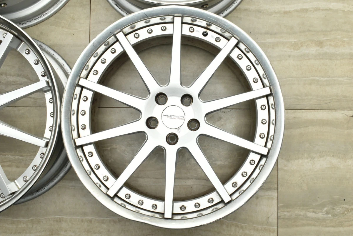 JDM Used HYPER FORGED 4-Book Set 199.0J x 19 +31 PCD 112 Wheels Only No Tires - Image 5