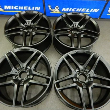 JDM W222 S-Class AMG 5 Twin Spoke 8.5J-19+38 9.5J-19+38 5-112 Matte Bl No Tires
