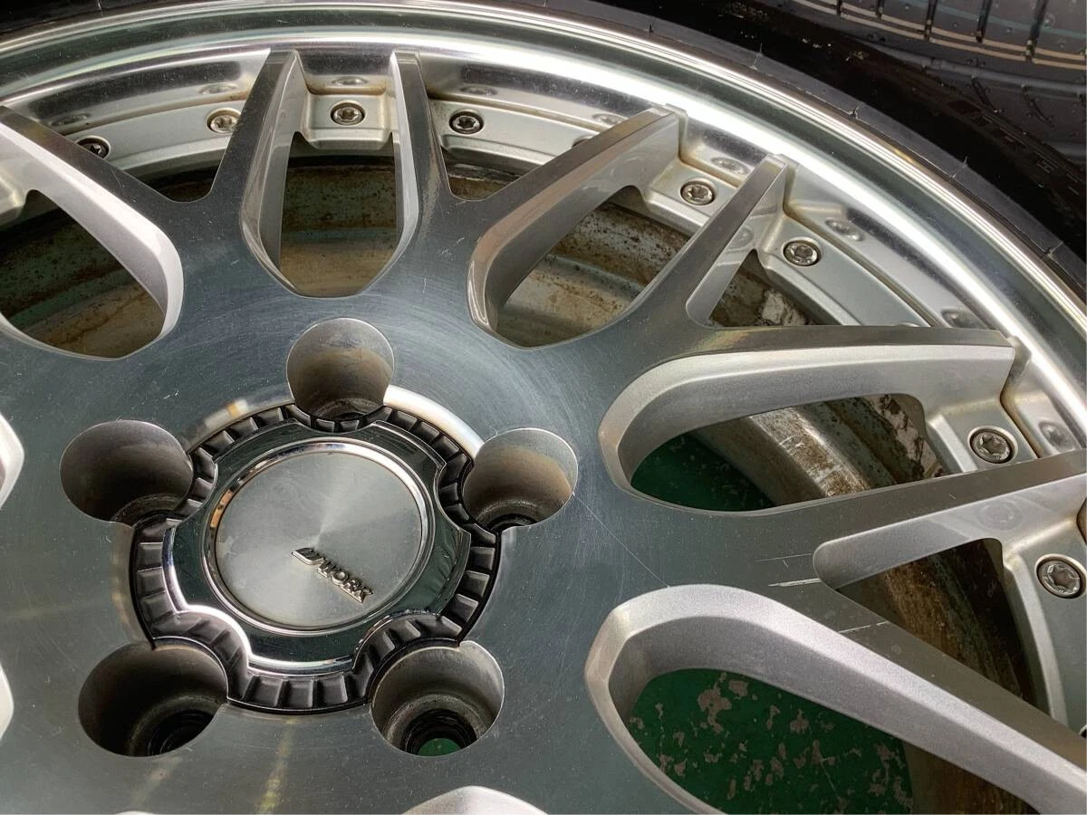 JDM Used WORK Lanvec LM1 19x7.5J 5H 114.3 +53 4-wheel set mesh wheels No Tires - Image 3