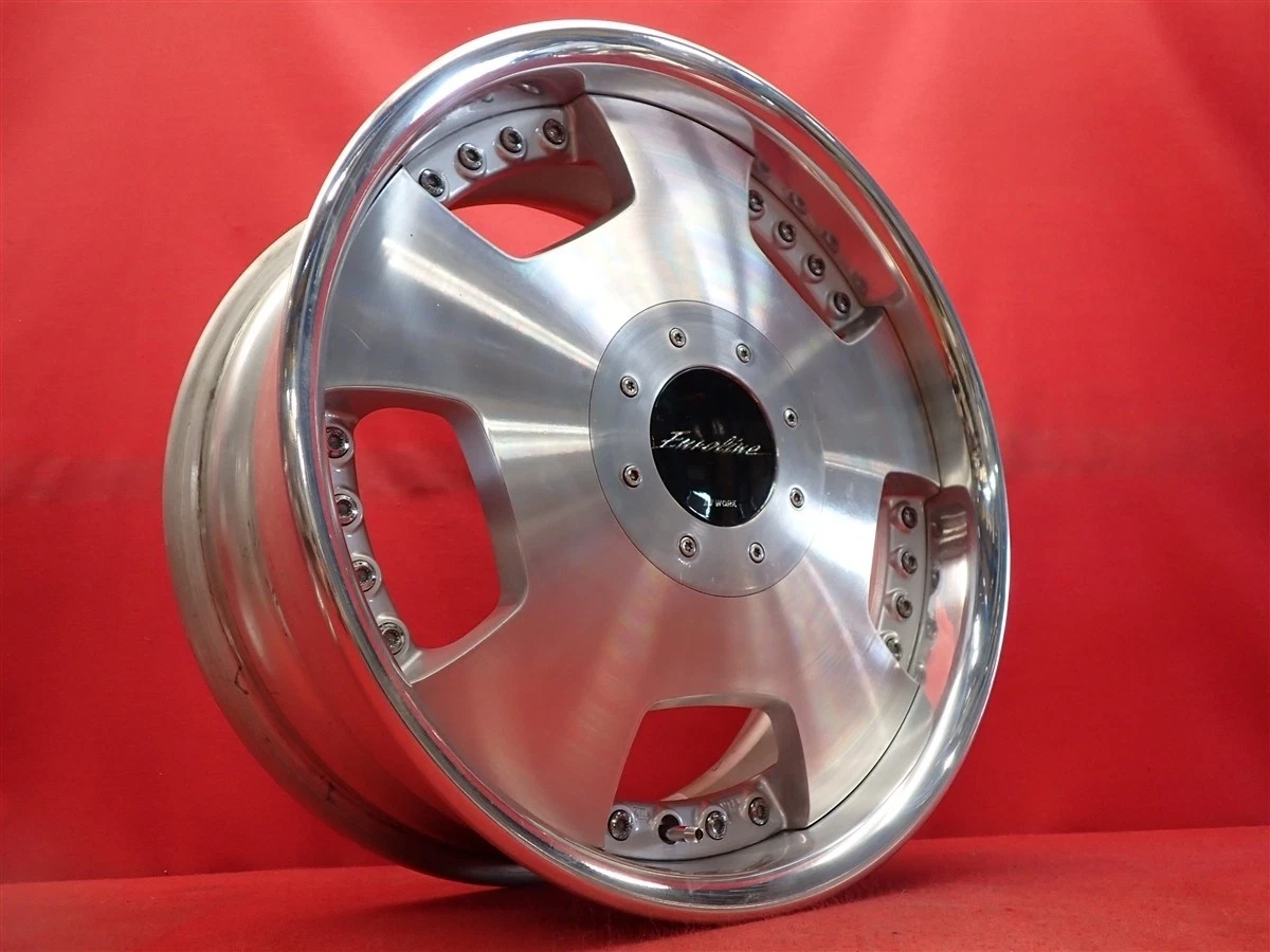 JDM Used out-of-print rare Euroline D wheels 4Book 7J 17PCD114.3 4x4/5 No Tires - Image 3