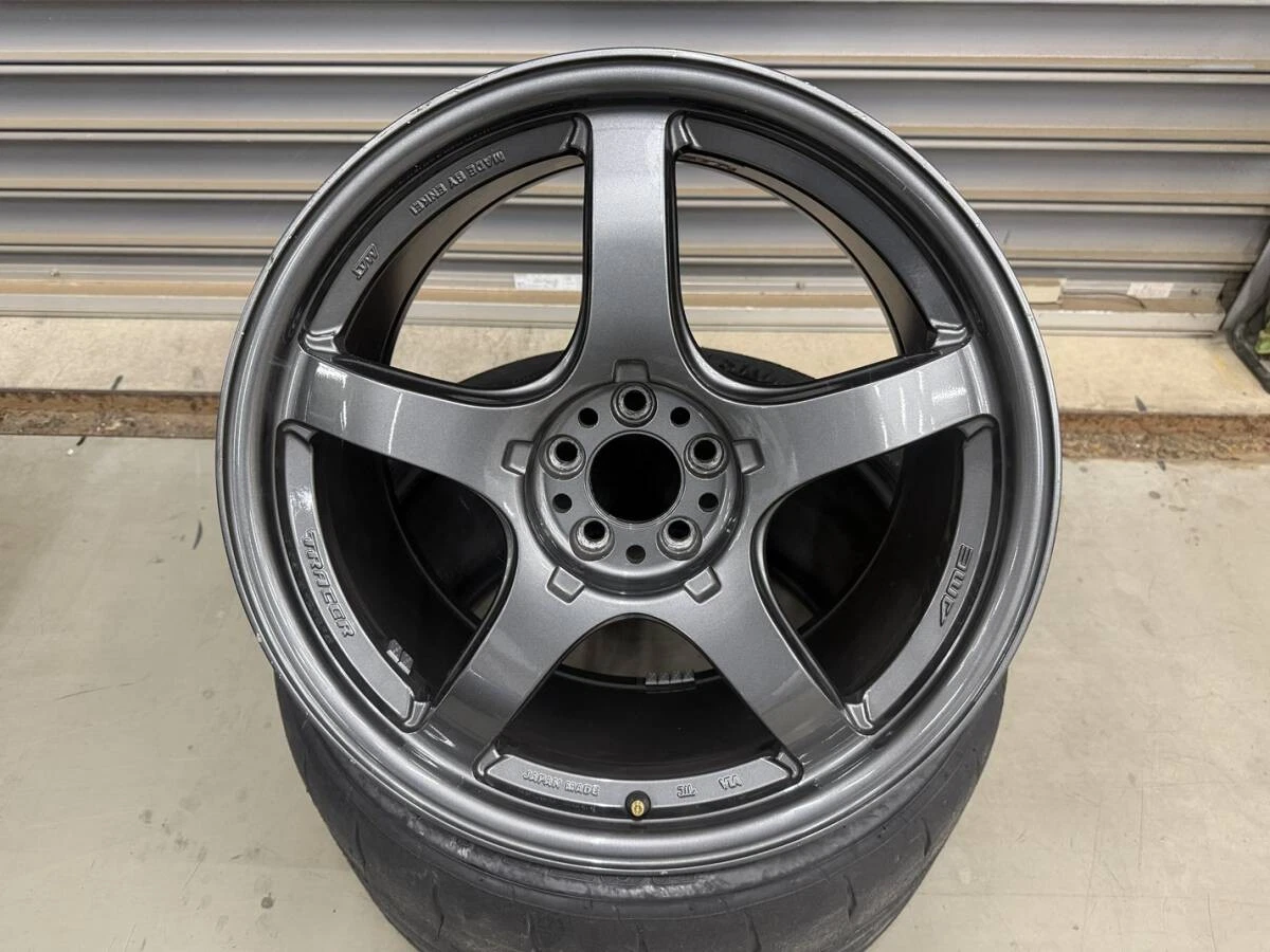 JDM Used AME TRACER GT-V 189.5J +45 PCD100 5-lug 4-wheel set for GR86 No Tires - Image 5