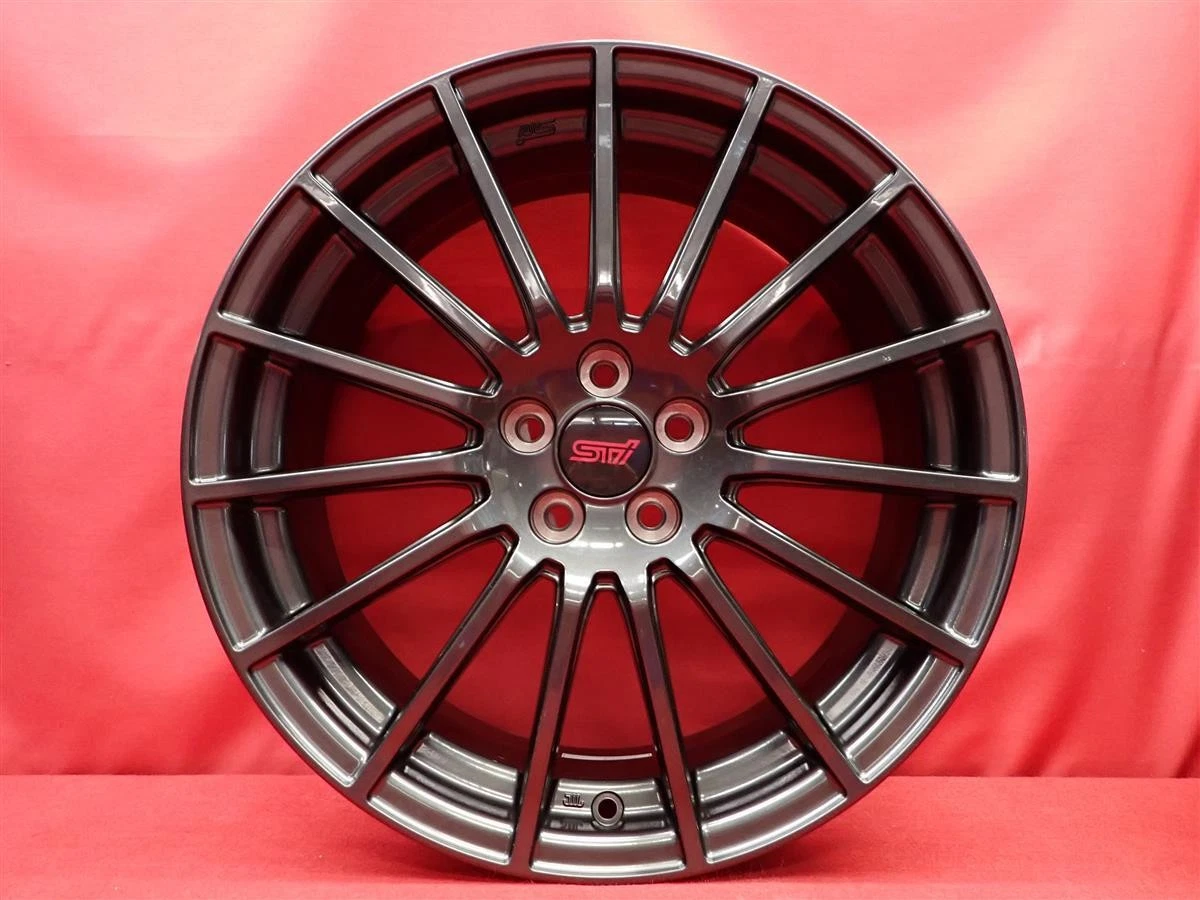 JDM Used SUBARU STi 15-spoke wheels 4Book 7J 18PCD100 5x48 offset 56mm No Tires - Image 6