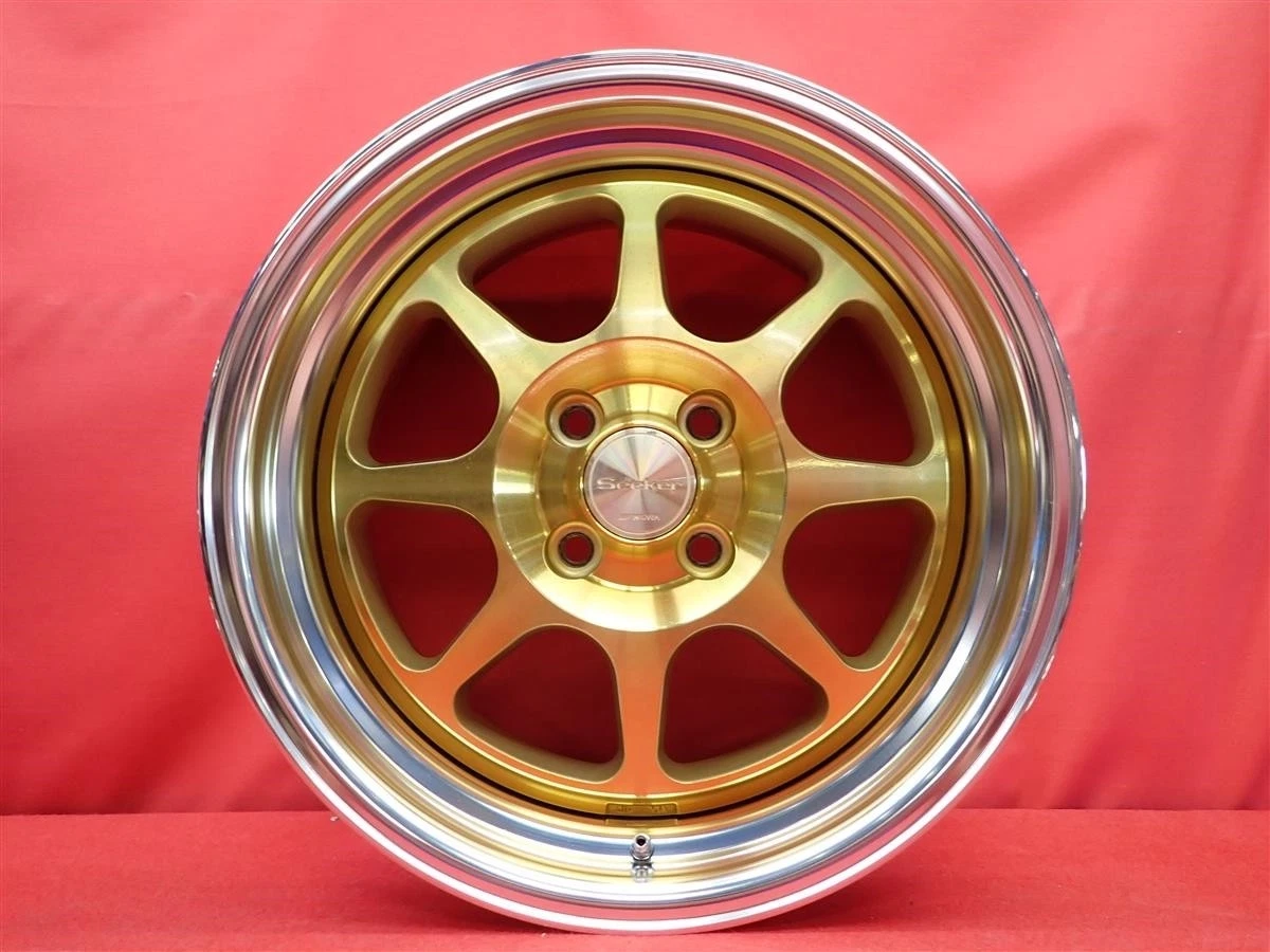 JDM Used WORK Seeker EX wheels 4Book 7J 16PCD100 4x4 +32 offset 60mm h No Tires - Image 5