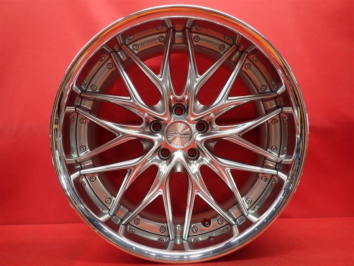 JDM Used WORK SCHWERT wheels with deep rims front and rear different w No Tires - Image 6